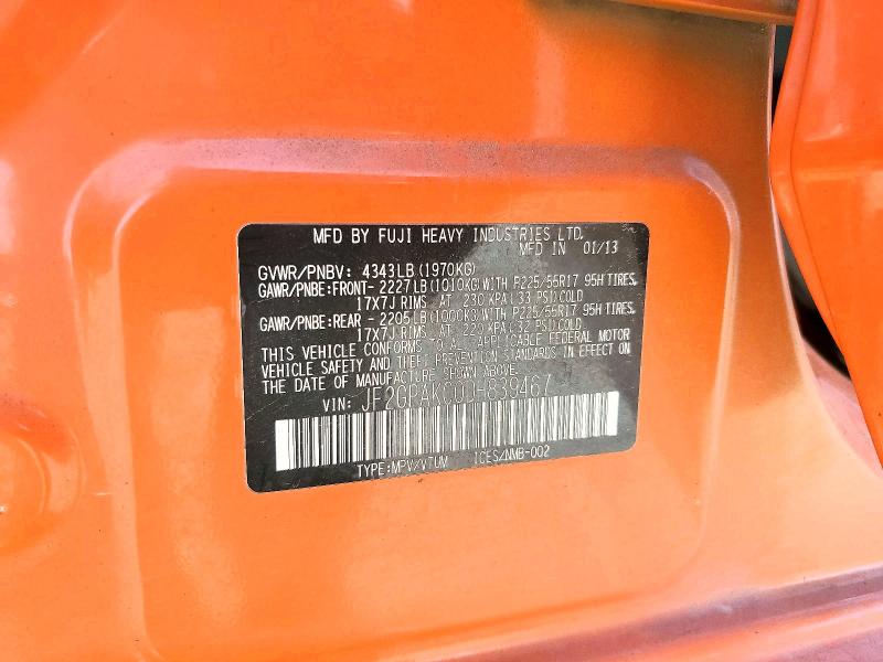 Продажа на аукционе авто 2013 Subaru Xv Crosstrek, vin: JF2GPAKC0DH839467, номер лота: 45672006