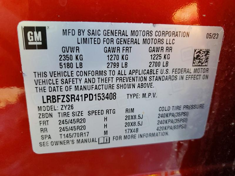 Aukcja sprzedaży 2023 Buick Envision, vin: LRBFZSR41PD153408, numer aukcji: 79278665