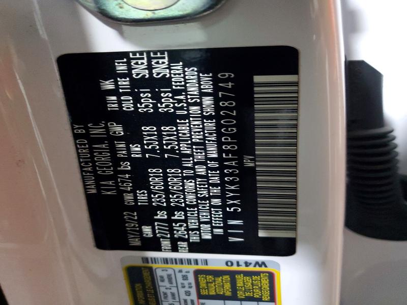 41638586 :رقم المزاد ، 5XYK33AF8PG028749 vin ، 2023 Kia Sportage مزاد بيع