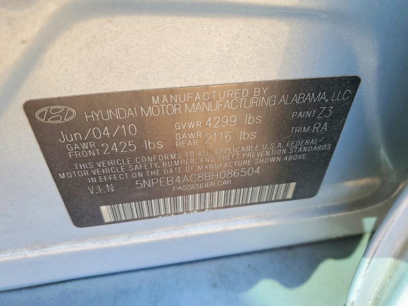 Aukcja sprzedaży 2011 Hyundai Sonata, vin: 5NPEB4AC8BH086504, numer aukcji: 47560116