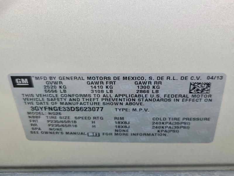 2013 Cadillac Srx მანქანა იყიდება აუქციონზე, vin: 3GYFNGE33DS623077, აუქციონის ნომერი: 46809786