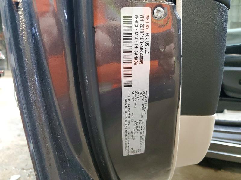 46479226 :رقم المزاد ، 2C4RC1DGXMR538809 vin ، 2021 Chrysler Voyager مزاد بيع