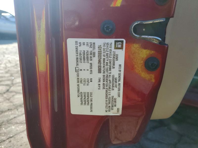 Продаж на аукціоні авто 2004 Cadillac Srx, vin: 1GYEE637440183888, номер лоту: 47738336