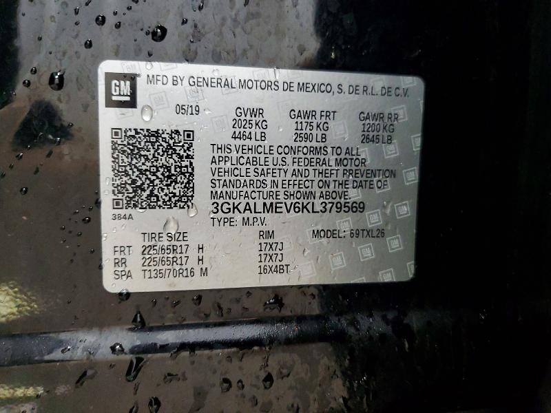 Aukcja sprzedaży 2019 Gmc Terrain, vin: 3GKALMEV6KL379569, numer aukcji: 48249476