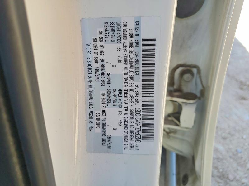 2022 Mazda 3 მანქანა იყიდება აუქციონზე, vin: 3MZBPABLXNM313057, აუქციონის ნომერი: 46019566