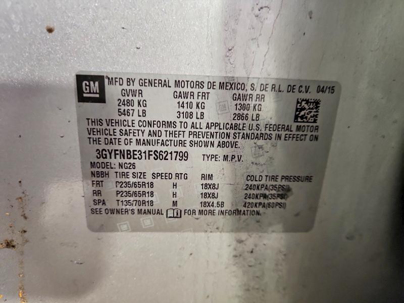 Продажа на аукционе авто 2015 Cadillac Srx, vin: 3GYFNBE31FS621799, номер лота: 41901386