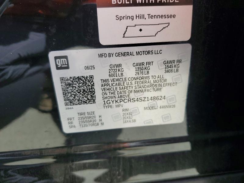46773596 :رقم المزاد ، 1GYKPCRS4SZ148624 vin ، 2025 Cadillac Xt6 مزاد بيع