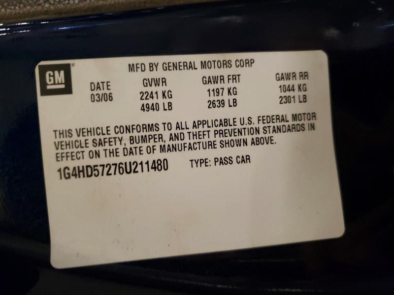 Продаж на аукціоні авто 2006 Buick Lucerne, vin: 1G4HD57276U211480, номер лоту: 46877906