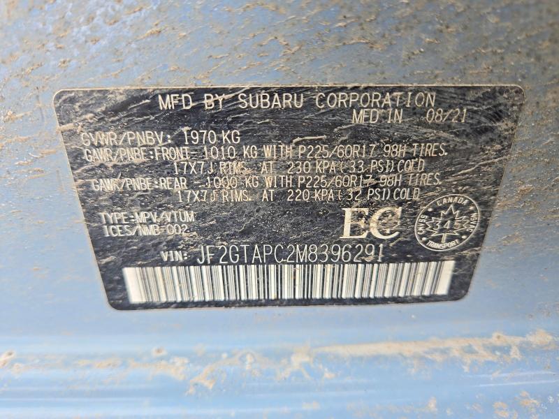 Продажа на аукционе авто 2021 Subaru Crosstrek, vin: JF2GTAPC2M8396291, номер лота: 46466366
