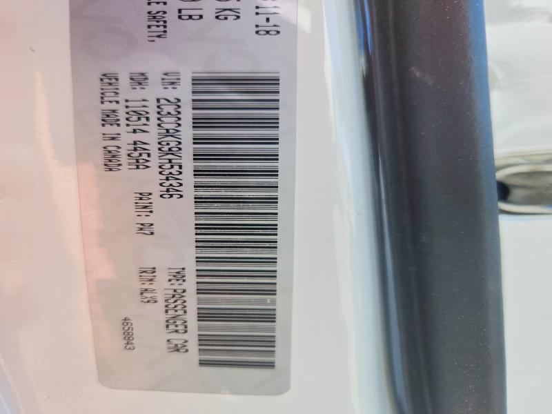 45828866 :رقم المزاد ، 2C3CCAKG9KH534346 vin ، 2019 Chrysler 300 مزاد بيع