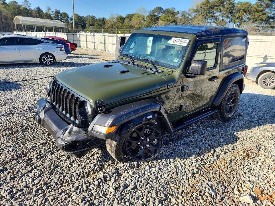 2021 Jeep Wrangler მანქანა იყიდება აუქციონზე, vin: 1C4GJXAN8MW626123, აუქციონის ნომერი: 45678596