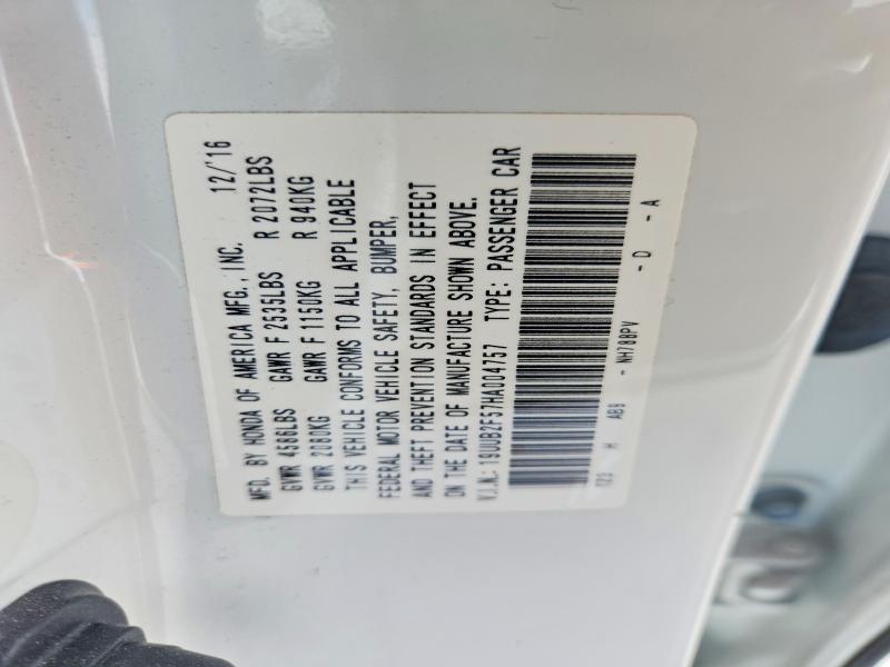 41927146 :رقم المزاد ، 19UUB2F57HA004757 vin ، 2017 Acura Tlx مزاد بيع
