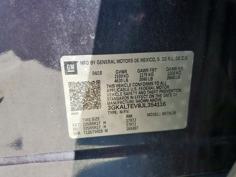 Продажа на аукционе авто 2018 Gmc Terrain, vin: 3GKALTEV8JL354116, номер лота: 46283266