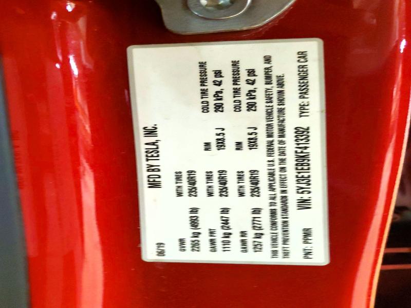 45516926 :رقم المزاد ، 5YJ3E1EB9KF413392 vin ، 2019 Tesla Model 3 مزاد بيع