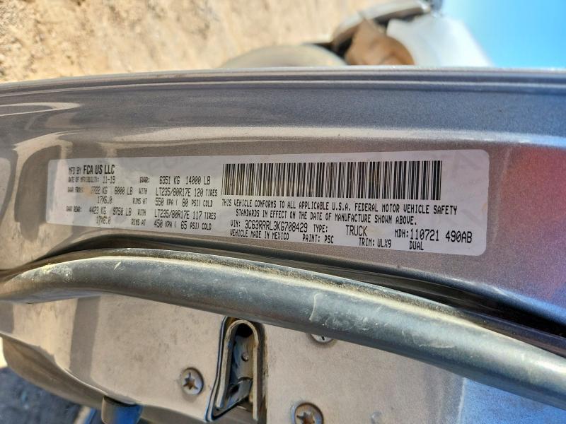 79320335 :رقم المزاد ، 3C63RRRL3KG708429 vin ، 2019 Ram 3500 مزاد بيع