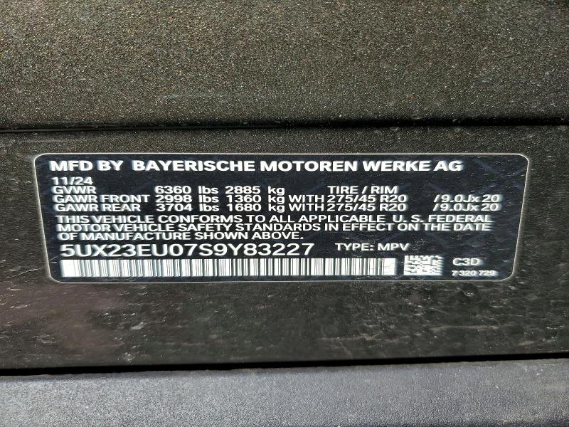 Продажа на аукционе авто 2025 Bmw X5, vin: 5UX23EU07S9Y83227, номер лота: 46036566