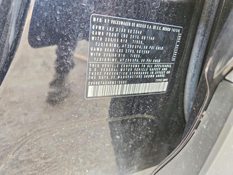 49668296 :رقم المزاد ، 3VV6B7AX4RM215563 vin ، 2024 Volkswagen Tiguan مزاد بيع