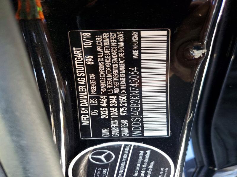 Aukcja sprzedaży 2019 Mercedes-benz Cla, vin: WDDSJ4GB2KN743064, numer aukcji: 47655416