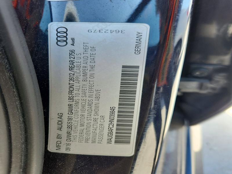 Aukcja sprzedaży 2017 Audi A6, vin: WAUG8AFC2HN039845, numer aukcji: 45739646
