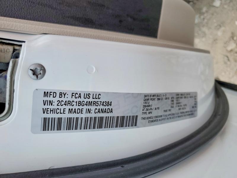 47157106 :رقم المزاد ، 2C4RC1BG4MR574384 vin ، 2021 Chrysler Pacifica مزاد بيع