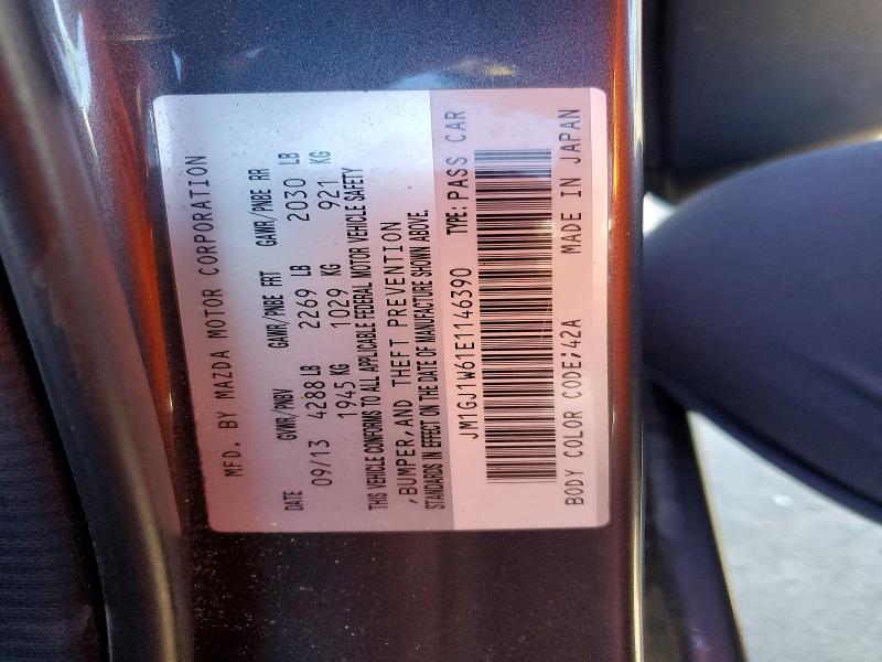 45775016 :رقم المزاد ، JM1GJ1W61E1146390 vin ، 2014 Mazda 6 مزاد بيع