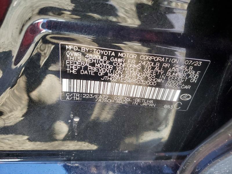 41974786 :رقم المزاد ، JTHGZ1E24P5032000 vin ، 2023 Lexus Is 350 مزاد بيع