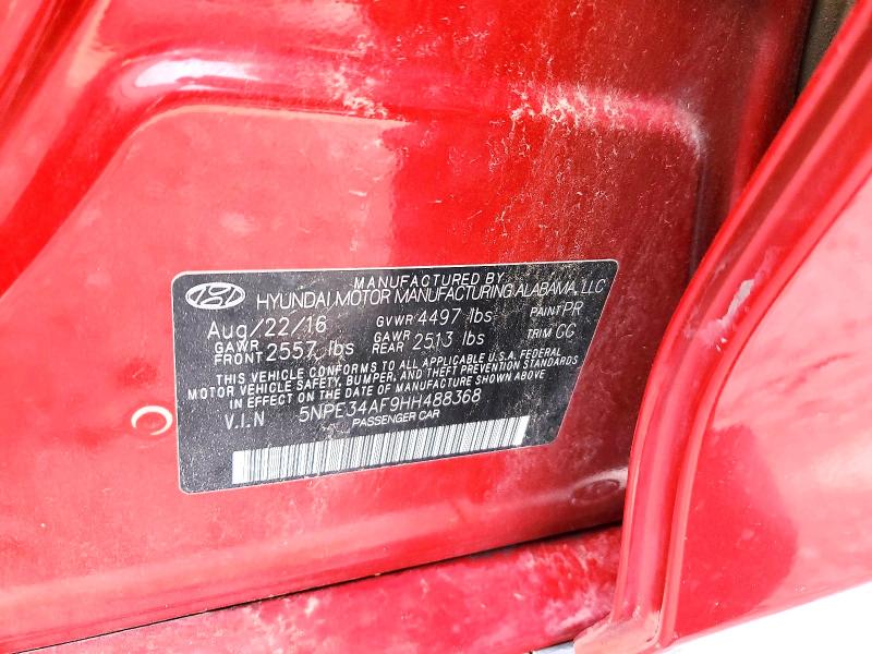 Aukcja sprzedaży 2017 Hyundai Sonata, vin: 5NPE34AF9HH488368, numer aukcji: 46226126