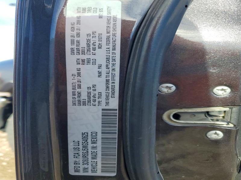 Auction sale of the 2021 Ram 2500, vin: 3C6UR5SJ5MG540625, lot number: 79362795