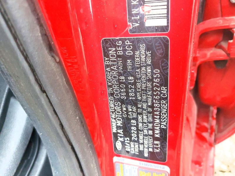 Aukcja sprzedaży 2015 Kia Rio B/lx/s, vin: KNADM4A38F6527650, numer aukcji: 79401005