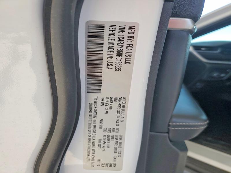 45526706 :رقم المزاد ، 1C4RJYB60RC135625 vin ، 2024 Jeep Grand Cherokee مزاد بيع