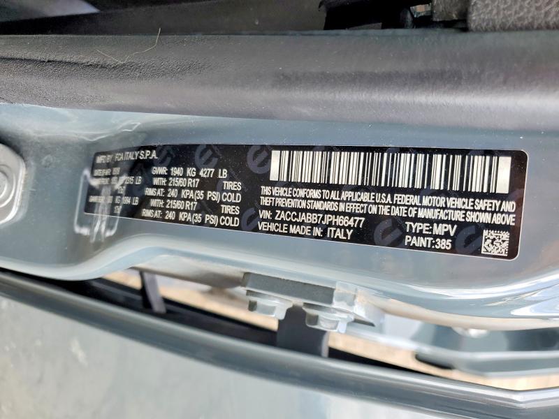 46384766 :رقم المزاد ، ZACCJABB7JPH66477 vin ، 2018 Jeep Renegade مزاد بيع