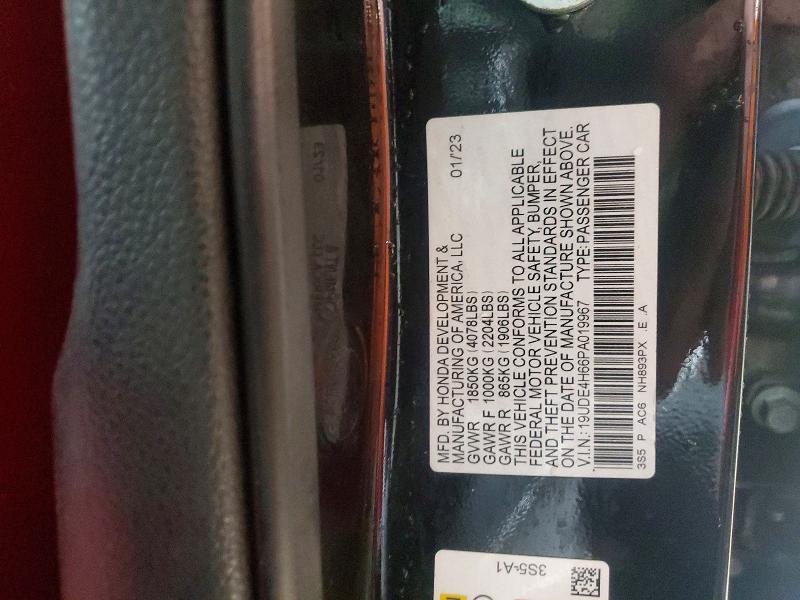 2023 Acura Integra მანქანა იყიდება აუქციონზე, vin: 19UDE4H66PA019967, აუქციონის ნომერი: 47059746