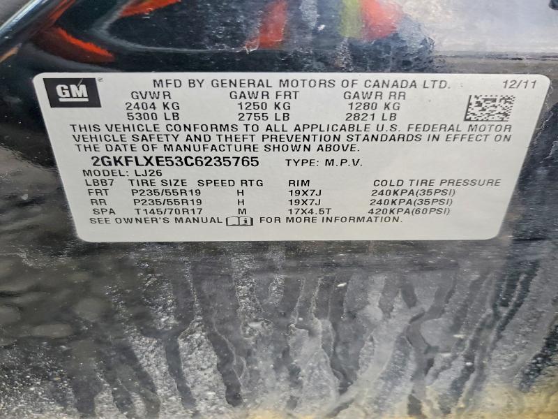 2012 Gmc Terrain მანქანა იყიდება აუქციონზე, vin: 2GKFLXE53C6235765, აუქციონის ნომერი: 47921916