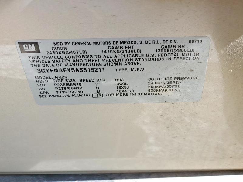 Aukcja sprzedaży 2010 Cadillac Srx, vin: 3GYFNAEY5AS515211, numer aukcji: 46698826