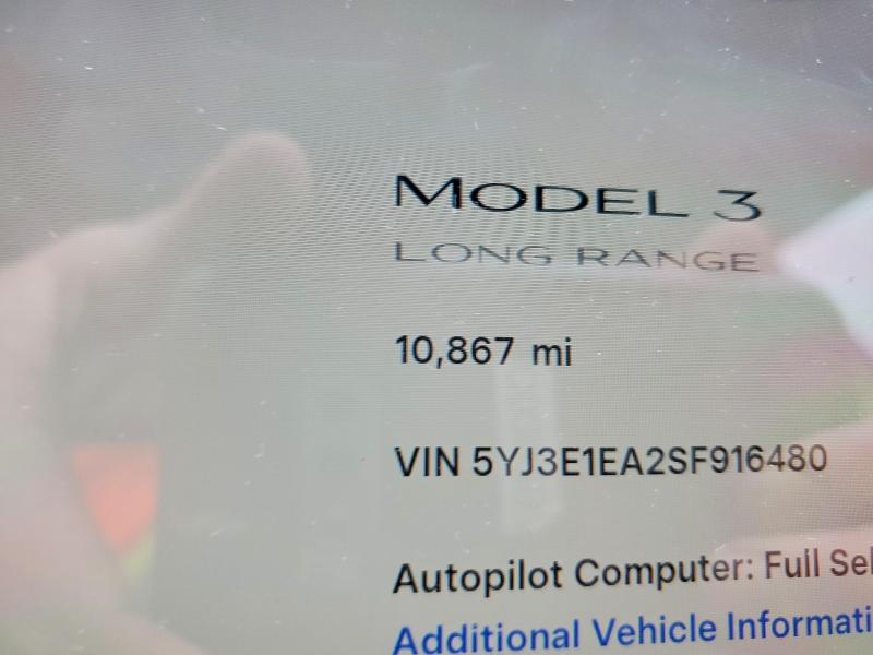 Aukcja sprzedaży 2025 Tesla Model 3, vin: 5YJ3E1EA2SF916480, numer aukcji: 79941895