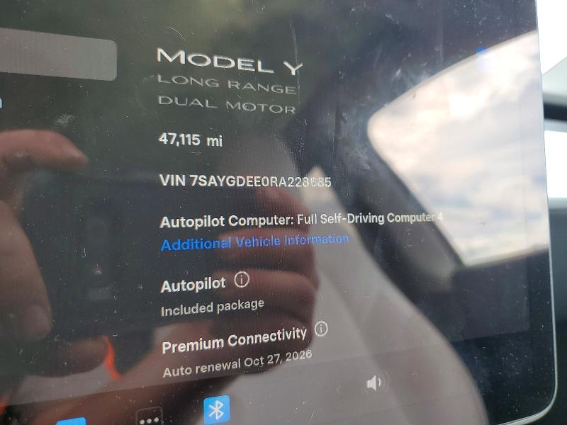 2024 Tesla Model Y მანქანა იყიდება აუქციონზე, vin: 7SAYGDEE0RA228685, აუქციონის ნომერი: 41639266