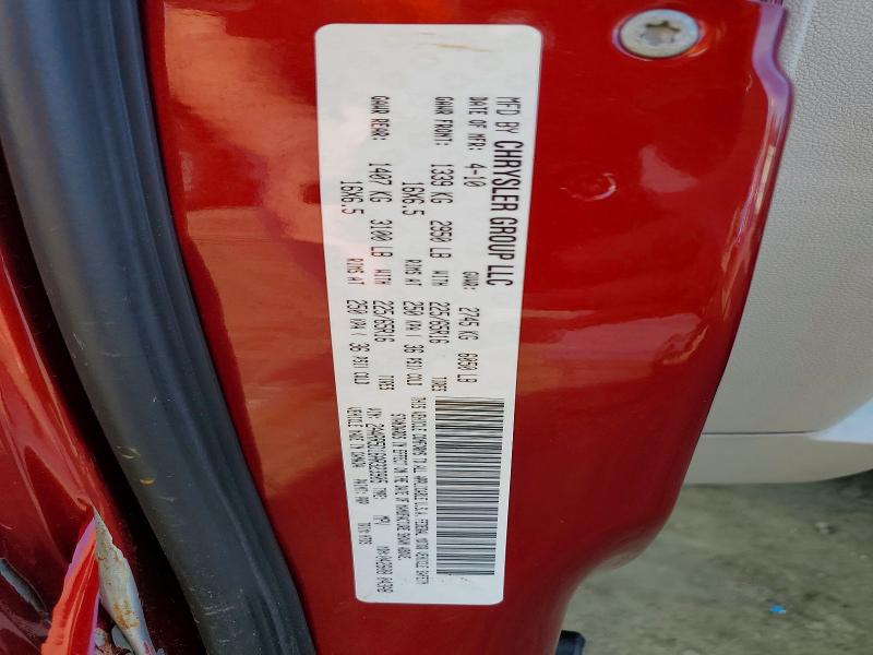 41709246 :رقم المزاد ، 2A4RR5D16AR323905 vin ، 2010 Chrysler Town & Country مزاد بيع