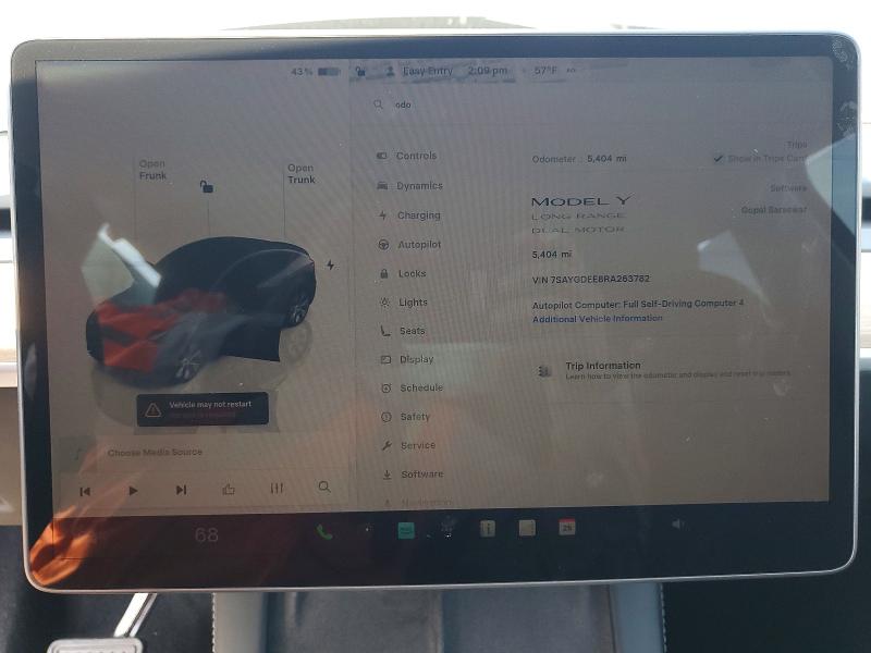 47472946 :رقم المزاد ، 7SAYGDEE8RA263782 vin ، 2024 Tesla Model Y مزاد بيع