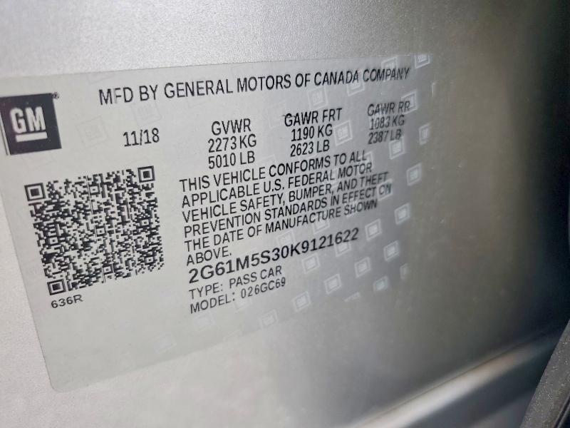 Aukcja sprzedaży 2019 Cadillac Xts, vin: 2G61M5S30K9121622, numer aukcji: 48122966