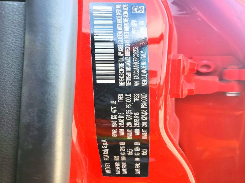 47815476 :رقم المزاد ، ZACCJAAHXFPC08233 vin ، 2015 Jeep Renegade مزاد بيع