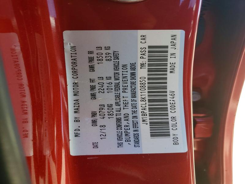 Aukcja sprzedaży 2019 Mazda 3, vin: JM1BPACL8K1108850, numer aukcji: 46676716