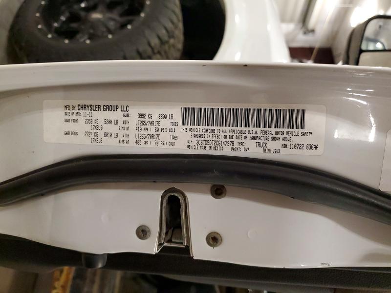 47031716 :رقم المزاد ، 3C6TD5DT2CG147978 vin ، 2012 Dodge Ram 2500 مزاد بيع