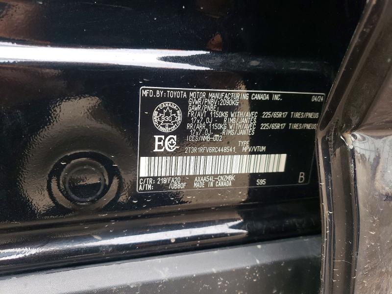 Aukcja sprzedaży 2024 Toyota Rav4, vin: 2T3R1RFV6RC448541, numer aukcji: 42044316