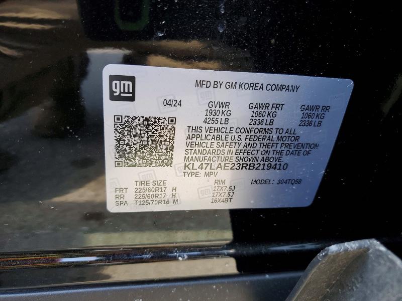 47883926 :رقم المزاد ، KL47LAE23RB219410 vin ، 2024 Buick Envista مزاد بيع
