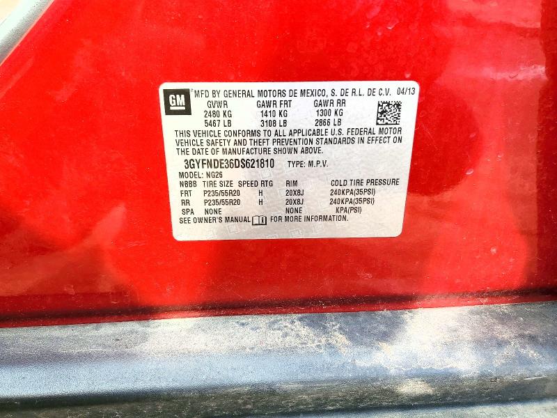 Продаж на аукціоні авто 2013 Cadillac Srx, vin: 3GYFNDE36DS621810, номер лоту: 45621936