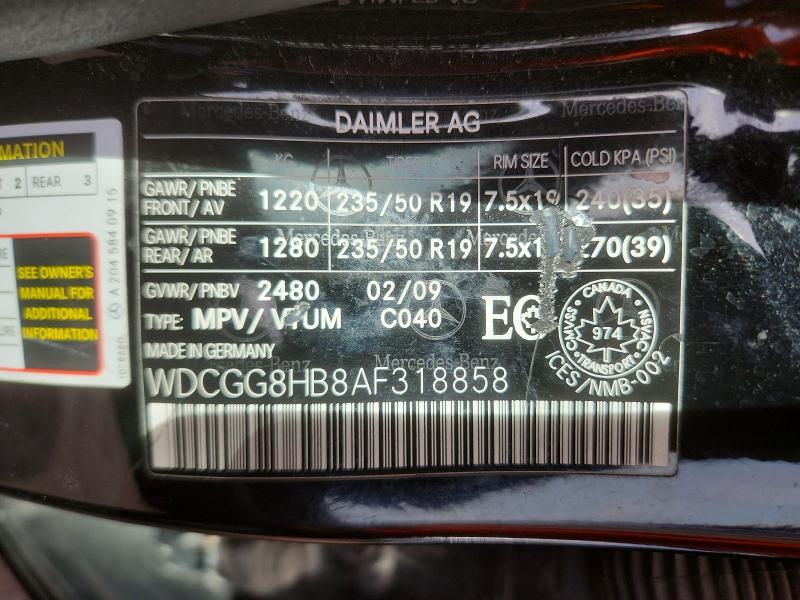 2010 Mercedes-benz Glk მანქანა იყიდება აუქციონზე, vin: WDCGG8HB8AF318858, აუქციონის ნომერი: 46246356