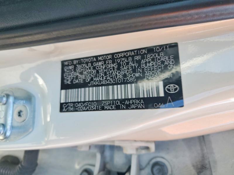 Продажа на аукционе авто 2012 Scion Xd, vin: JTKKU4B43C1017385, номер лота: 46351716