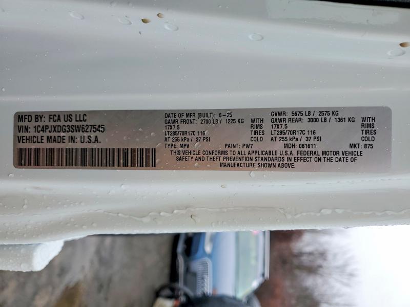 Aukcja sprzedaży 2025 Jeep Wrangler, vin: 1C4PJXDG3SW627545, numer aukcji: 45829936