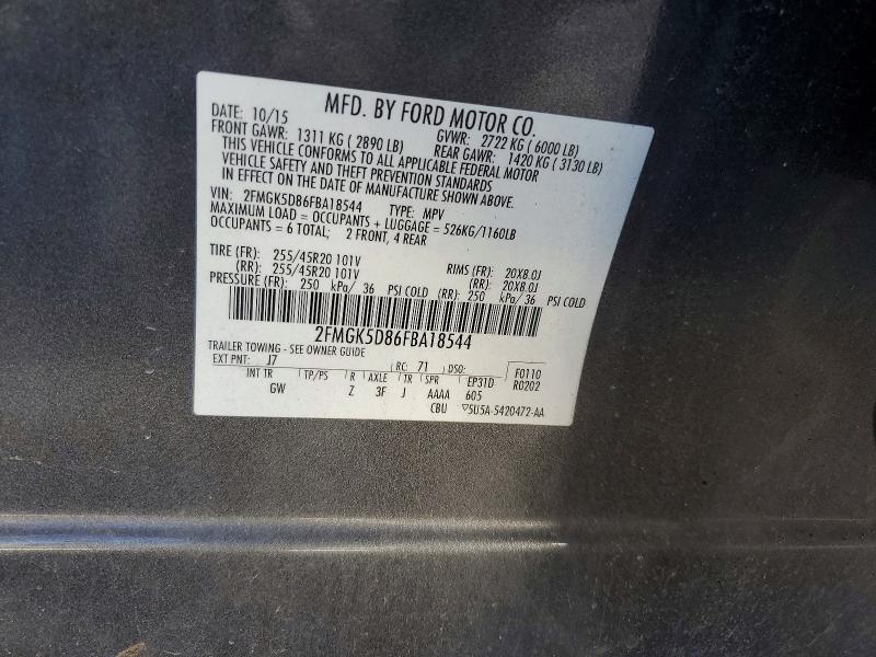 Aukcja sprzedaży 2015 Ford Flex, vin: 2FMGK5D86FBA18544, numer aukcji: 46893976