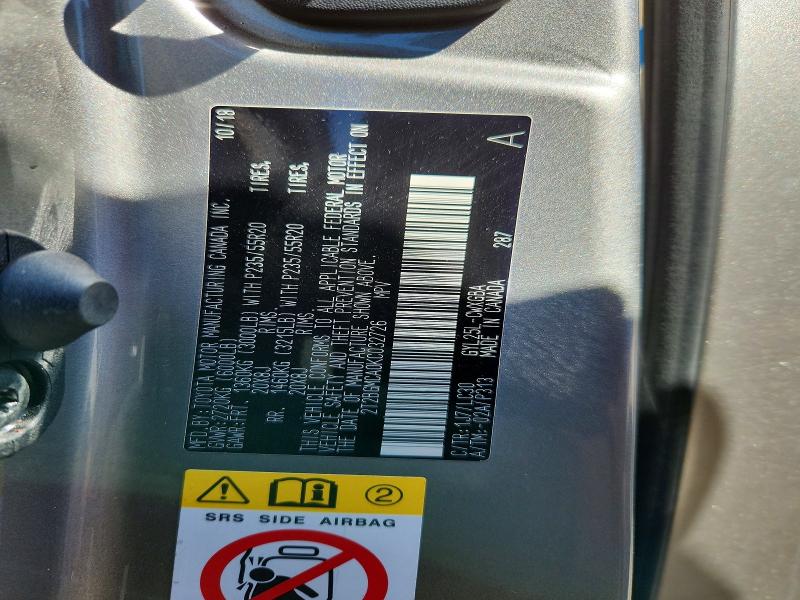 46719346 :رقم المزاد ، 2T2BGMCA0KC032726 vin ، 2019 Lexus Rx 450h مزاد بيع